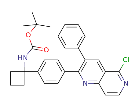 카르바믹산, N-[1-[4-(5-클로로-3-페닐-1,6-나프티리딘-2-일)페닐]사이클로부틸]-, 1,1-디메틸에틸 에스테르