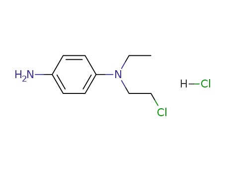 Molecular Structure of 32868-99-8 (4-[N-ethyl,N-(2-chloroethyl)amino]aniline hydrochloride)