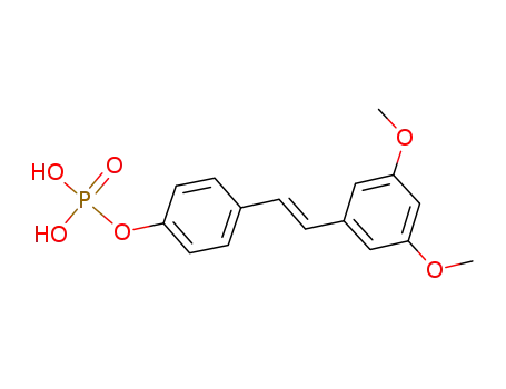 Molecular Structure of 959699-23-1 ((E)-4-(3,5-dimethoxystyryl)phenyl dihydrogen phosphate)