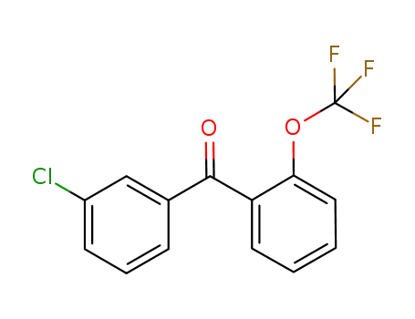 Molecular Structure of 1146289-22-6 ((3-chlorophenyl)(2-trifluoromethoxyphenyl)methanone)