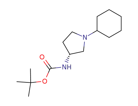 Molecular Structure of 762285-78-9 (Carbamic acid, [(3R)-1-cyclohexyl-3-pyrrolidinyl]-, 1,1-dimethylethyl
ester)