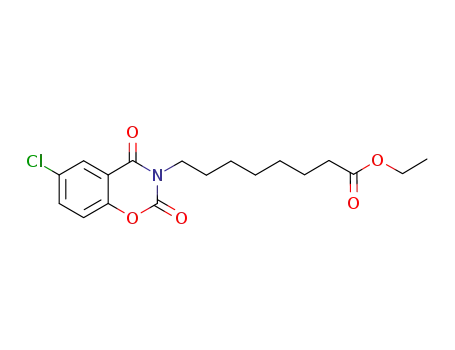 Molecular Structure of 287935-38-0 (2H-1,3-Benzoxazine-3(4H)-octanoic acid, 6-chloro-2,4-dioxo-, ethyl
ester)