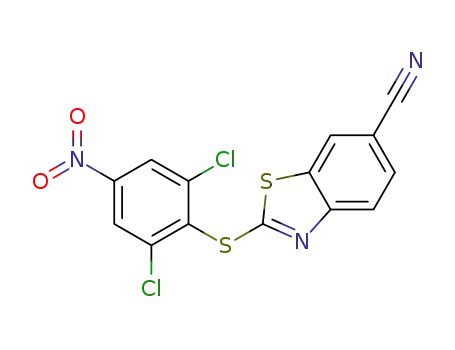 2-(2,6-dichloro-4-nitro-phenylsulfanyl)-benzothiazole-6-carbonitrile