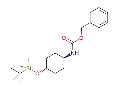 Carbamic acid,
[trans-4-[[(1,1-dimethylethyl)dimethylsilyl]oxy]cyclohexyl]-, phenylmethyl
ester