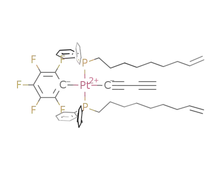 trans-(C<sub>6</sub>F<sub>5</sub>)(Ph<sub>2</sub>P(CH<sub>2</sub>)7CH=CH<sub>2</sub>)2Pt(C<sub>2</sub>)2H