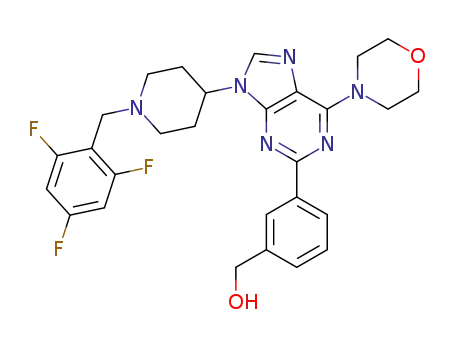(3-{6-morpholin-4-yl-9-[1-(2,4,6-trifluorobenzyl)piperidin-4-yl]-9H-purin-2-yl}phenyl)methanol
