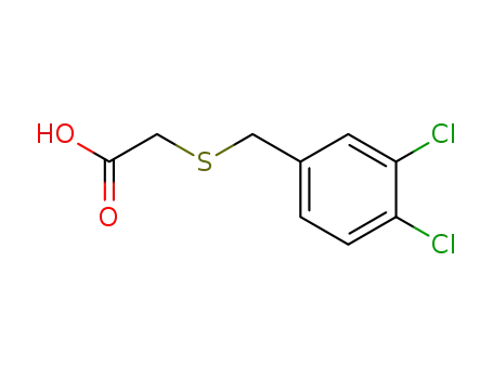 Molecular Structure of 65051-00-5 ((3,4-DICHLOROBENZYL)THIO]ACETIC ACID)