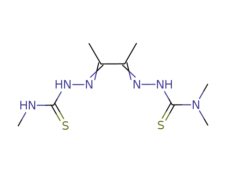 Molecular Structure of 1218759-53-5 (N,N’-(dimethylethylenediaminothiosemicarbazanato)-4-(methylthiosemicarbazanato)butane-2,3-diimine)