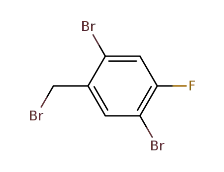 Molecular Structure of 137530-06-4 (Benzene, 1,4-dibromo-2-(bromomethyl)-5-fluoro-)