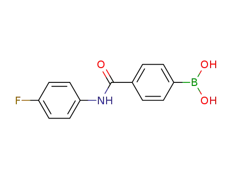 Molecular Structure of 850568-27-3 (4-(4-FLUOROPHENYL)AMINOCARBONYLPHENYLBORONIC ACID)