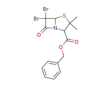 4-Thia-1-azabicyclo[3.2.0]heptane-2-carboxylic acid,
6,6-dibromo-3,3-dimethyl-7-oxo-, phenylmethyl ester, (2S,5R)-