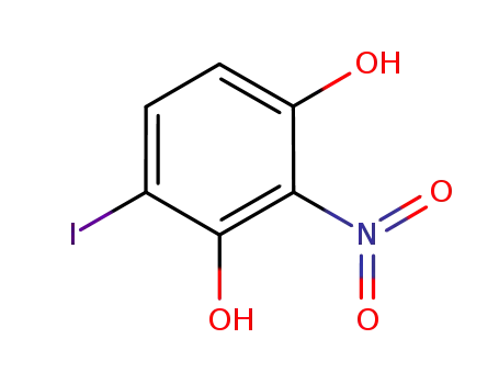 Molecular Structure of 153843-74-4 (1,3-dihydroxy-4-iodo-2-nitrobenzene)