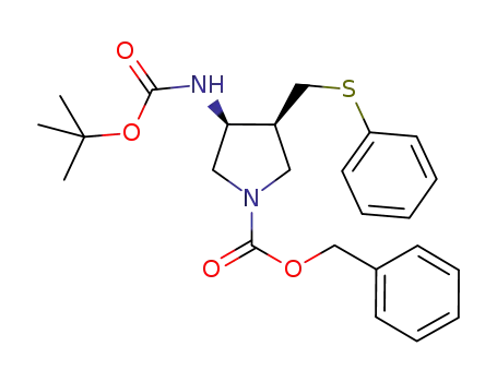 (3S,4S)-1-benzyloxycarbonyl-3-(tert-butoxycarbonyl)amino-4-(phenylsulfanil)methylpyrrolidine