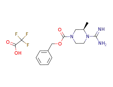 (R)-benzyl 4-carbamimidoyl-3-methylpiperazine-1-carboxylate, trifluoroacetic acid salt