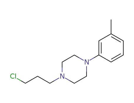 Molecular Structure of 6320-26-9 (1-(3-chloropropyl)-4-(3-methylphenyl)piperazine)