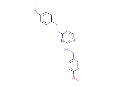 Molecular Structure of 1206484-75-4 ((4-methoxybenzyl)-{4-[2-(4-methoxyphenyl)ethyl]pyrimidin-2-yl}amine)