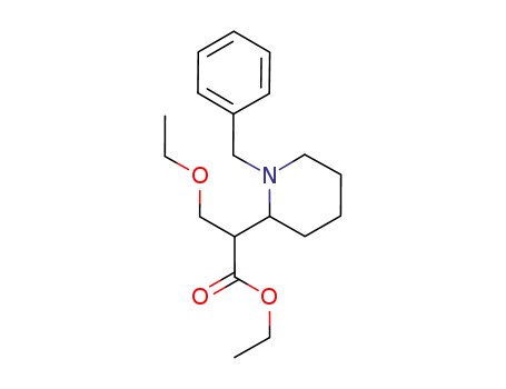 Molecular Structure of 890936-85-3 ((+/-)-ethyl 3-ethoxy-2-[1-benzylpiperidin-2-yl]propionate)