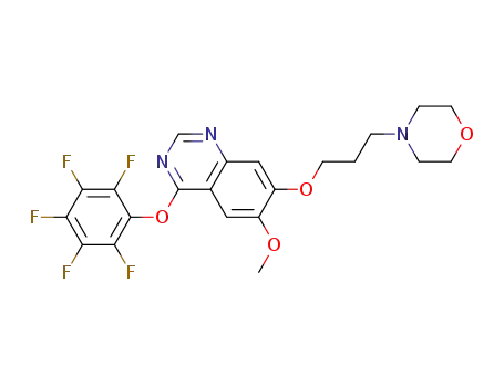 Molecular Structure of 263400-67-5 (4-pentafluorophenoxy-6-methoxy-7-(3-morpholinopropoxy)quinazoline)