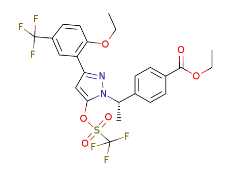Ethyl 4-[(1S)-1-(3-[2-ethoxy-5-(trifluoromethyl)phenyl]-5-{[(trifluoromethyl)sulfonyl]oxy}-1H-pyrazol-1-yl)ethyl]benzoate