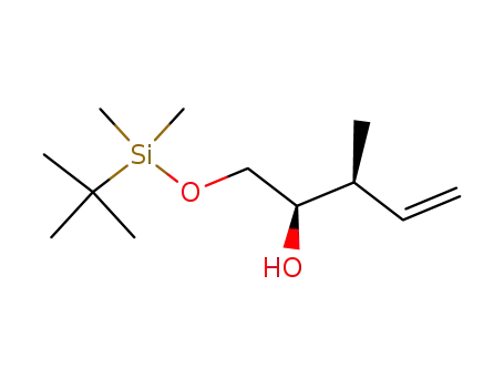 Molecular Structure of 565194-10-7 (4-Penten-2-ol, 1-[[(1,1-dimethylethyl)dimethylsilyl]oxy]-3-methyl-,
(2R,3S)-)