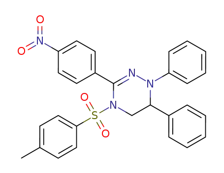 3-(4-nitrophenyl)-1,6-diphenyl-4-tosyl-1,4,5,6-tetrahydro-1,2,4-triazine