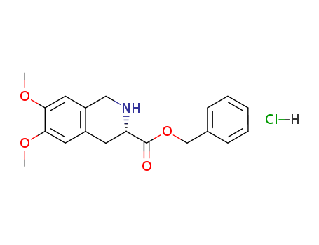 1,2,3,4-Tetrahydro-6,7-dimethoxy-3-isoquinolinecarboxylic acid phenylmethyl ester hydrochloride