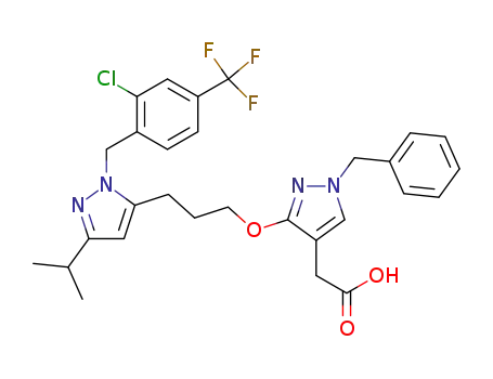 [1-benzyl-3-(3-{1-[2-chloro-4-(trifluoromethyl)benzyl]-3-isopropyl-1H-pyrazol-5-yl}propoxy)-1H-pyrazol-4-yl]acetic acid