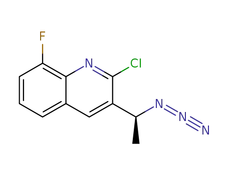 Molecular Structure of 1065481-28-8 ((S)-3-(1-Azidoethyl)-2-chloro-8-fluoroquinoline)