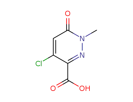 Molecular Structure of 867130-26-5 (4-chloro-1-methyl-6-oxo-1,6-dihydro-pyridazine-3-carboxylic acid)