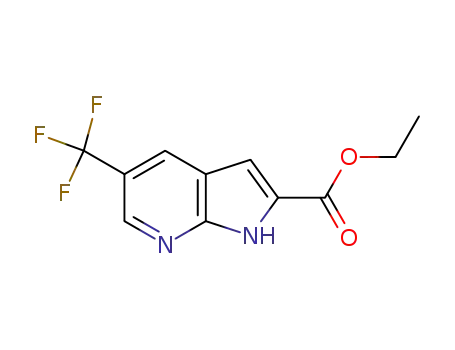 Molecular Structure of 920978-97-8 (1H-Pyrrolo[2,3-b]pyridine-2-carboxylic acid, 5-(trifluoromethyl)-, ethyl ester)