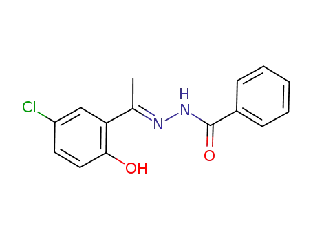 Molecular Structure of 1092399-74-0 ((E)-N′-(1-(5-chloro-2-hydroxyphenyl)ethylidene)benzohydrazide)