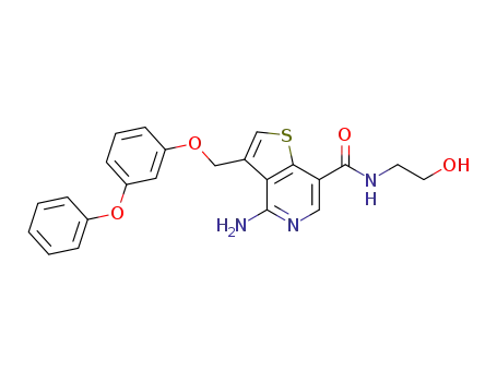 Thieno[3,2-c]pyridine-7-carboxamide,
4-amino-N-(2-hydroxyethyl)-3-[(3-phenoxyphenoxy)methyl]-