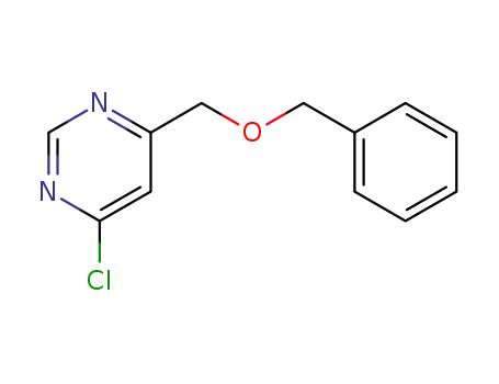 Molecular Structure of 914802-11-2 (4-BENZYLOXYMETHYL-6-CHLORO-PYRIMIDINE)