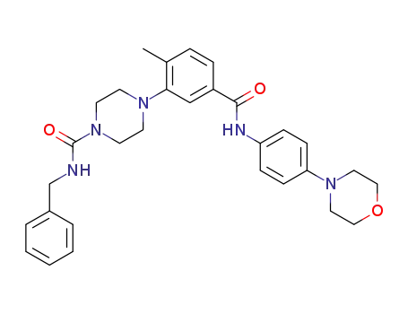 4-[2-methyl-5-(4-morpholin-4-yl-phenylcarbamoyl)-phenyl]-piperazine-1-carboxylic acid benzylamide
