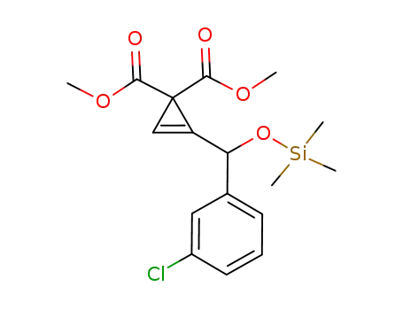 dimethyl 1-[trimethylsiloxy(3-chlorophenyl)methyl]cyclopropene-3,3-dicarboxylate