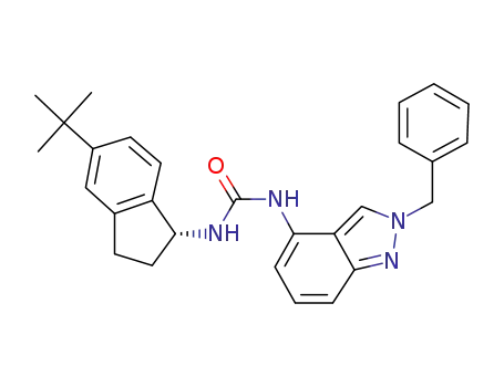 (R)-1-(2-benzyl-2H-indazol-4-yl)-3-(5-tert-butyl-2,3-dihydro-1H-indan-1-yl)urea