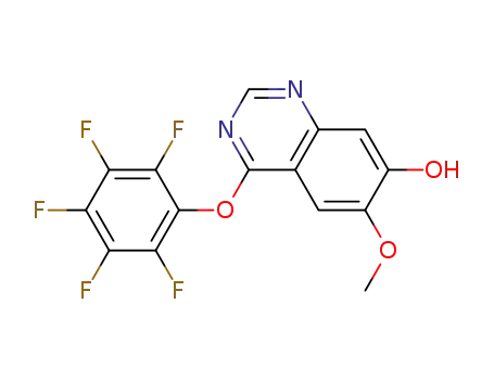 Molecular Structure of 263400-70-0 (7-hydroxy-6-methoxy-4-pentafluorophenoxyquinazoline)