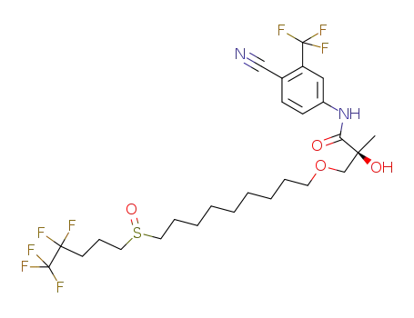 (2S)-N-[4-cyano-3-(trifluoromethyl)phenyl]-2-hydroxy-2-methyl-3-[9-(4,4,5,5,5-pentafluoropentylsulfinyl)nonyloxy]propanamide