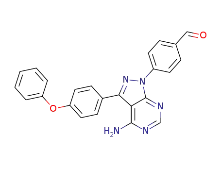 Molecular Structure of 330794-01-9 (4-[4-amino-3-(4-phenoxyphenyl)-1H-pyrazolo [3,4-d]pyrimidin-1-yl]benzaldehyde)
