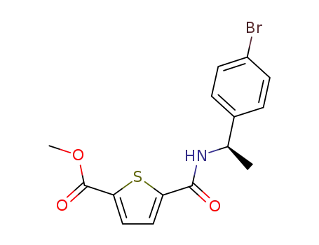 (R)-5-[1-(4-bromo-phenyl)-ethylcarbamoyl]-thiophene-2-carboxylic acid methyl ester