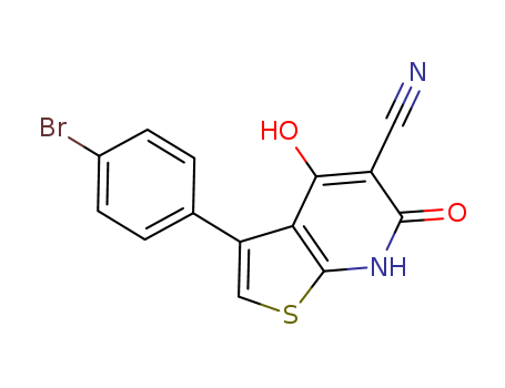 3-(4-bromophenyl)-4-hydroxy-6-oxo-6,7-dihydrothieno[2,3-b]pyridine-5-carbonitrile