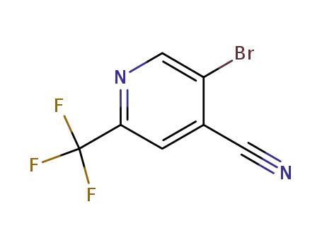 Molecular Structure of 1070892-04-4 (5-bromo-2-(trifluoromethyl)isonicotinonitrile)