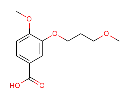 Molecular Structure of 895240-50-3 (4-Methoxy-3-(3-methoxypropoxyl)benzoic acid)