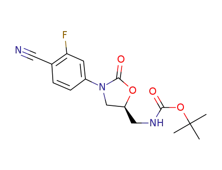 [(S)-3-(4-cyano-3-fluorophenyl)-2-oxo-oxazolidin-5-ylmethyl]-carbamic acid tert-butyl ester