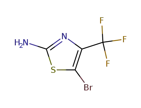 Molecular Structure of 136411-21-7 (5-bromo-4-trifluoromethyl-thiazole-2-ylamine)