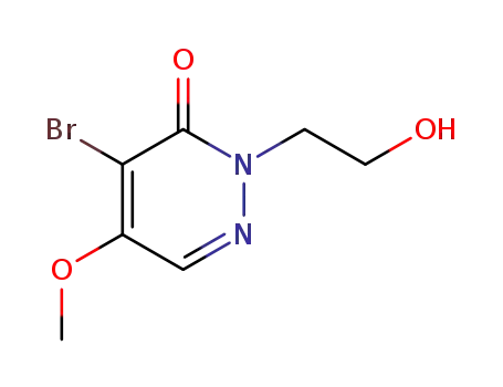 Molecular Structure of 862854-56-6 (3(2H)-Pyridazinone, 4-bromo-2-(2-hydroxyethyl)-5-methoxy-)
