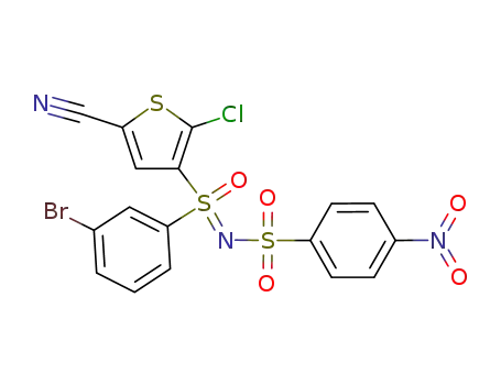 4-[S-(3-bromophenyl)-N-(sulfonyl-p-nitrobenzene)-sufloximino]-5-chloro-thiophene-2-carbonitrile