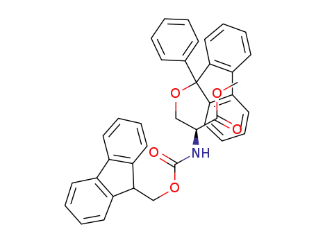 Molecular Structure of 1098260-18-4 (Nα-(9-fluorenylmethoxycarbonyl)-O-(9-phenyl-9H-fluoren-9-yl)-L-serine methyl ester)