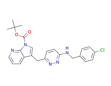 3-[6-(4-chloro-benzylamino)-pyridazin-3-ylmethyl]-pyrrolo[2,3-b]pyridine-1-carboxylic acid tert-butyl ester