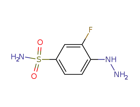 Molecular Structure of 606126-17-4 (Benzenesulfonamide, 3-fluoro-4-hydrazino-)